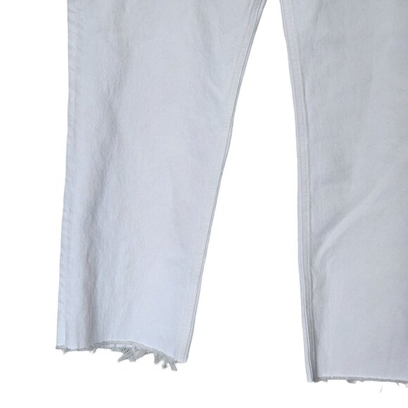 Citizens of Humanity Daphne‎ High-Rise Raw Hem Cropped Jeans White Women Size 33 - Picture 8 of 16